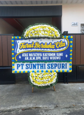 Papan Bunga Duka di Biawu